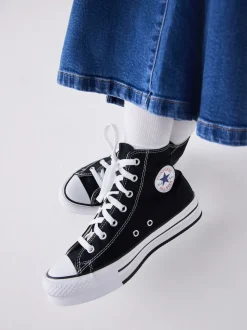 Noir - Converse Eva Baskets montante pour jeunes