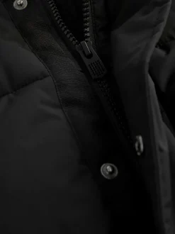 Noir - Doudoune longue Résistant à la douche (3-17ans)