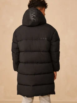 Noir - Doudoune longue Résistant à la douche (3-17ans)