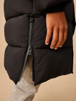 Noir - Doudoune longue Résistant à la douche (3-17ans)