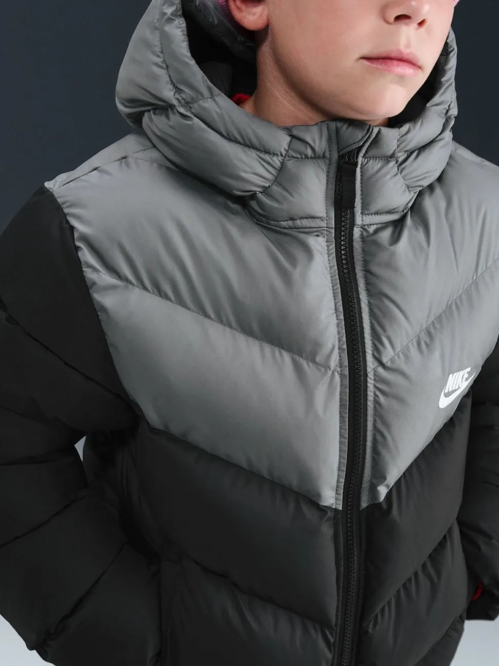 Noir - Doudoune Nike color block