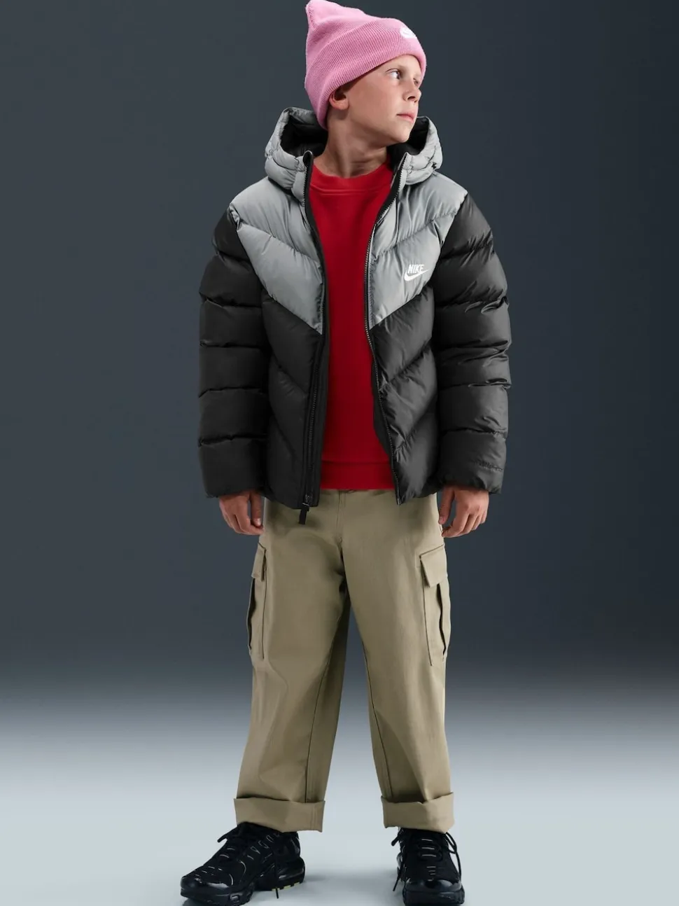 Noir - Doudoune Nike color block