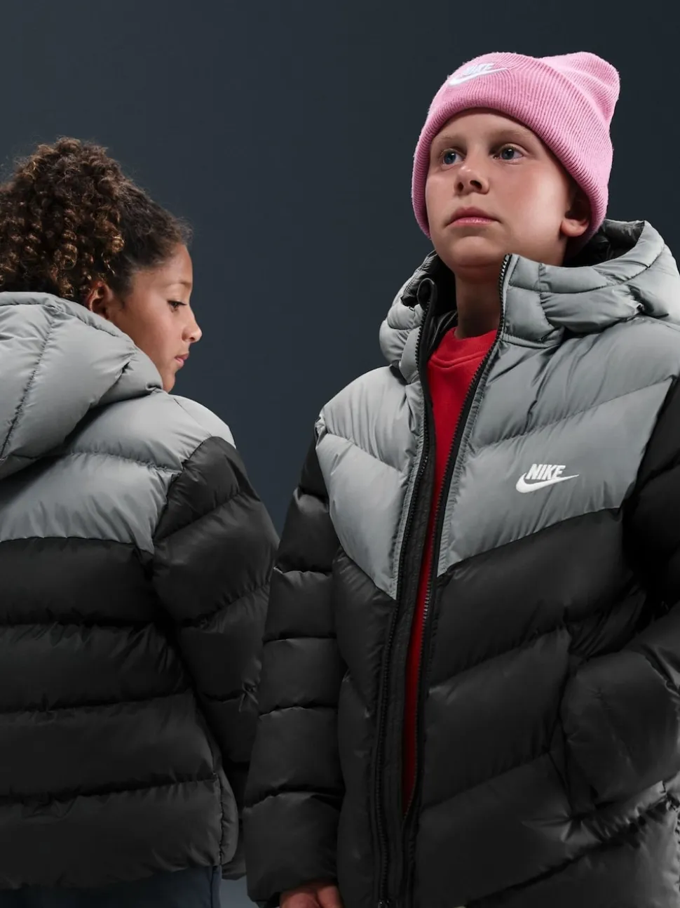 Noir - Doudoune Nike color block