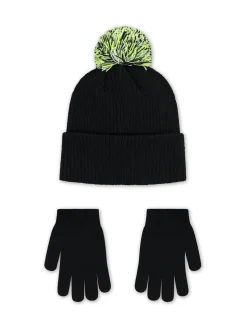 Noir - Ensemble bonnet et gants Nike Club en chenille