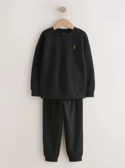 Noir - Ensemble cerf à col ras du cou