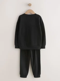 Noir - Ensemble cerf à col ras du cou