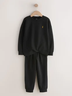 Noir - Ensemble cerf à col ras du cou