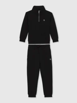 Noir - Ensemble de survêtement Reiss Sulley à logo et demi-zip