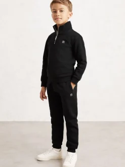 Noir - Ensemble de survêtement Reiss Sulley à logo et demi-zip