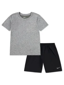 Noir - Ensemble short et t-shirt Nike Little Kids DriFIT