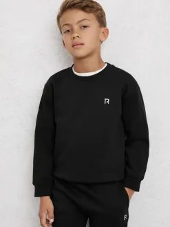 Noir - Ensemble sweat-shirt et survêtement Reiss Avery en mélange de coton