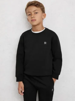 Noir - Ensemble sweat-shirt et survêtement Reiss Avery en mélange de coton