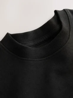 Noir - Ensemble t-shirt et short épais décontracté (3-16ans)