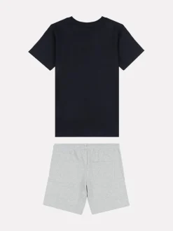 Noir - Ensemble t-shirt et short à logo empilé New Balance