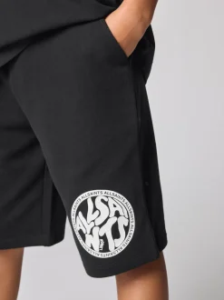 Noir - Ensemble t-shirt et short en molleton smALLSAINTS Distortion