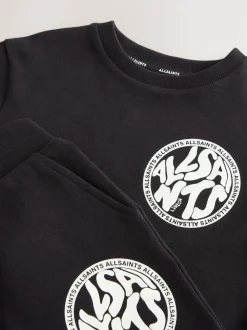 Noir - Ensemble t-shirt et short en molleton smALLSAINTS Distortion