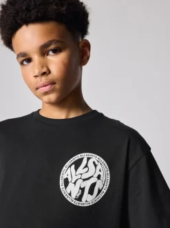 Noir - Ensemble t-shirt et short en molleton smALLSAINTS Distortion