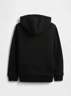 Noir - Gap Logo Sherpa-Lined Zip Hoodie (4-13yrs)