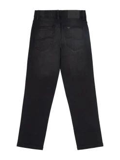 Noir - Jeans droite Daren coupe stretch Lee