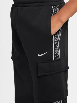 Noir - Jogging cargo Nike Club+ en poly avec bande