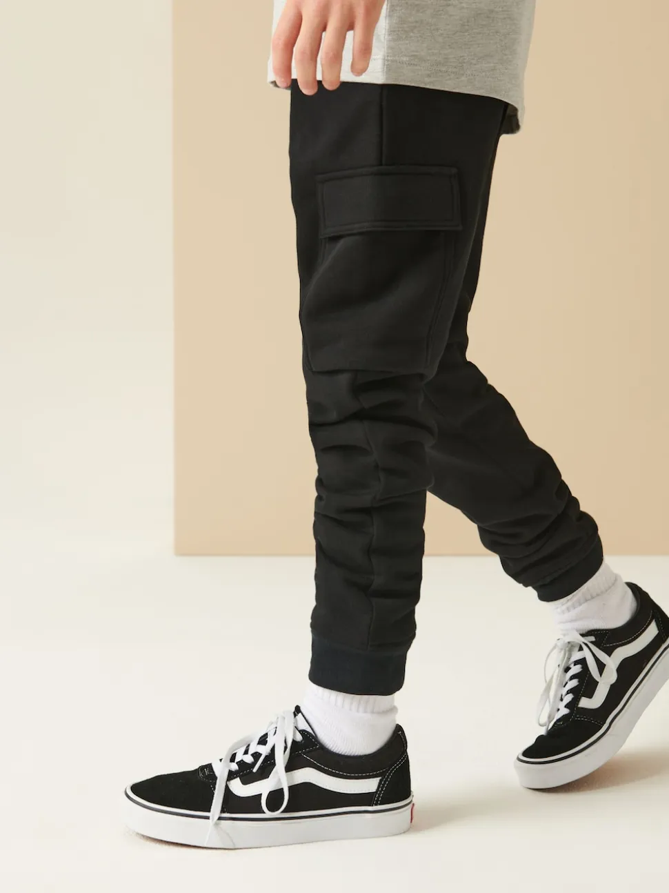 Noir - Jogging riche cargo (3-16ans)