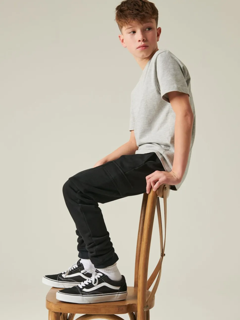 Noir - Jogging riche cargo (3-16ans)