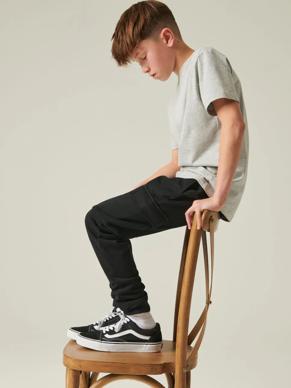 Noir - Jogging riche cargo (3-16ans)