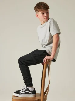 Noir - Jogging riche cargo (3-16ans)