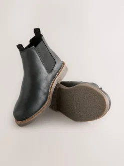 Noir - Leather Chelsea Boots