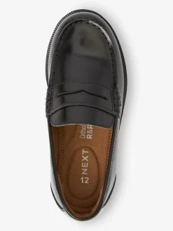 Noir - Loafers en cuir