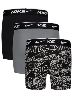 Noir - Lot de 3 boxers extensibles en coton Nike Imprimé E Day