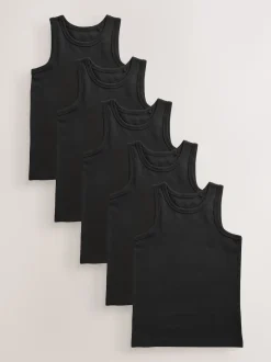 Noir - Lot de 5 débardeurs (1.5-16ans)