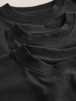 Noir - Lot de 3 T-shirts à manches courtes (3-16ans)