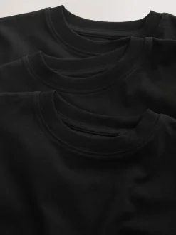 Noir - Lot de 3 T-shirts à manches courtes (3-16ans)