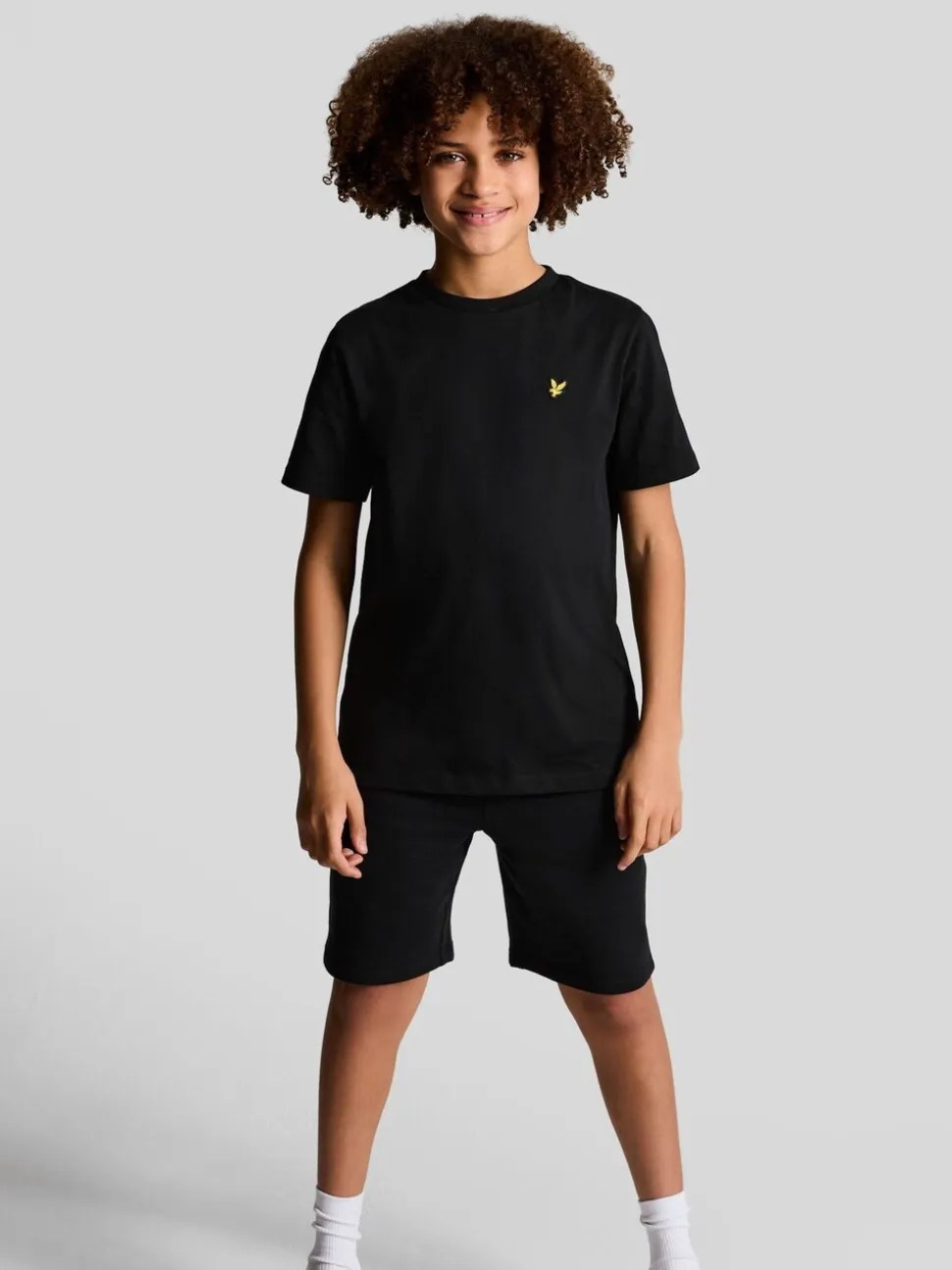 Noir - Lyle & Scott Short garçon en jersey