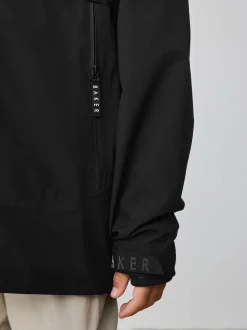 Noir - Manteau Baker by Ted Baker doublé en polaire imperméable