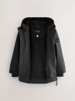 Noir - Manteau Baker by Ted Baker doublé en polaire imperméable