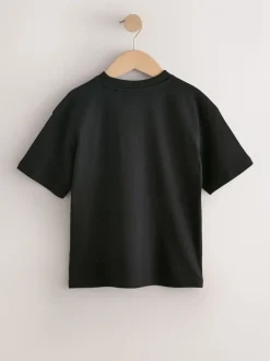 Noir - Marvel Avengers T-shirt Manches courtes (3-16ans)