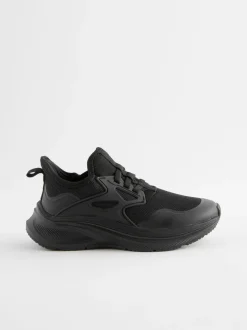 Noir - Mesh Elastic Lace Trainers