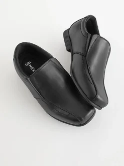 Noir - Mocassins d'écolier en cuir