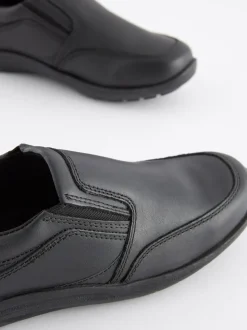 Noir - Mocassins d'écolier en cuir