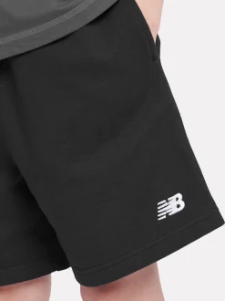 Noir - New Balance Français Short en coton Terry à petit logo