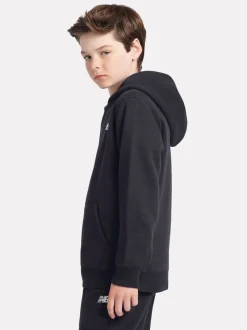 Noir - New Balance Small Garçons Brush Back Logo Sweat-shirt à capuche