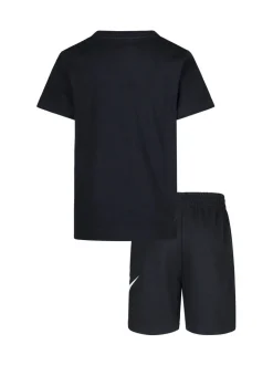 Noir - Nike ensemble t-shirt et short Little Kids Club