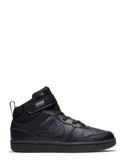 Noir - Nike Junior Court Borough Mid Trainers