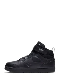 Noir - Nike Junior Court Borough Mid Trainers