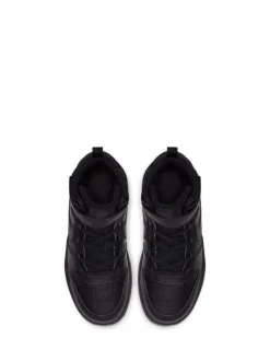 Noir - Nike Junior Court Borough Mid Trainers