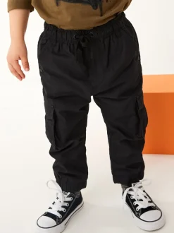 Noir - Pantalon cargo doublé (3mths-7yrs)