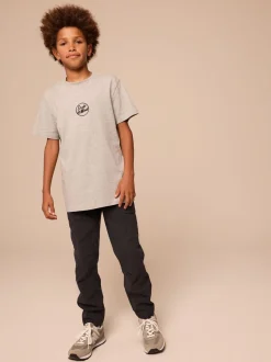 Noir - Pantalon cargo fuselé (3-16ans)