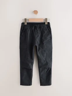 Noir - Pantalon cargo fuselé (3-16ans)